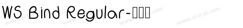 WS Bind Regular字体转换